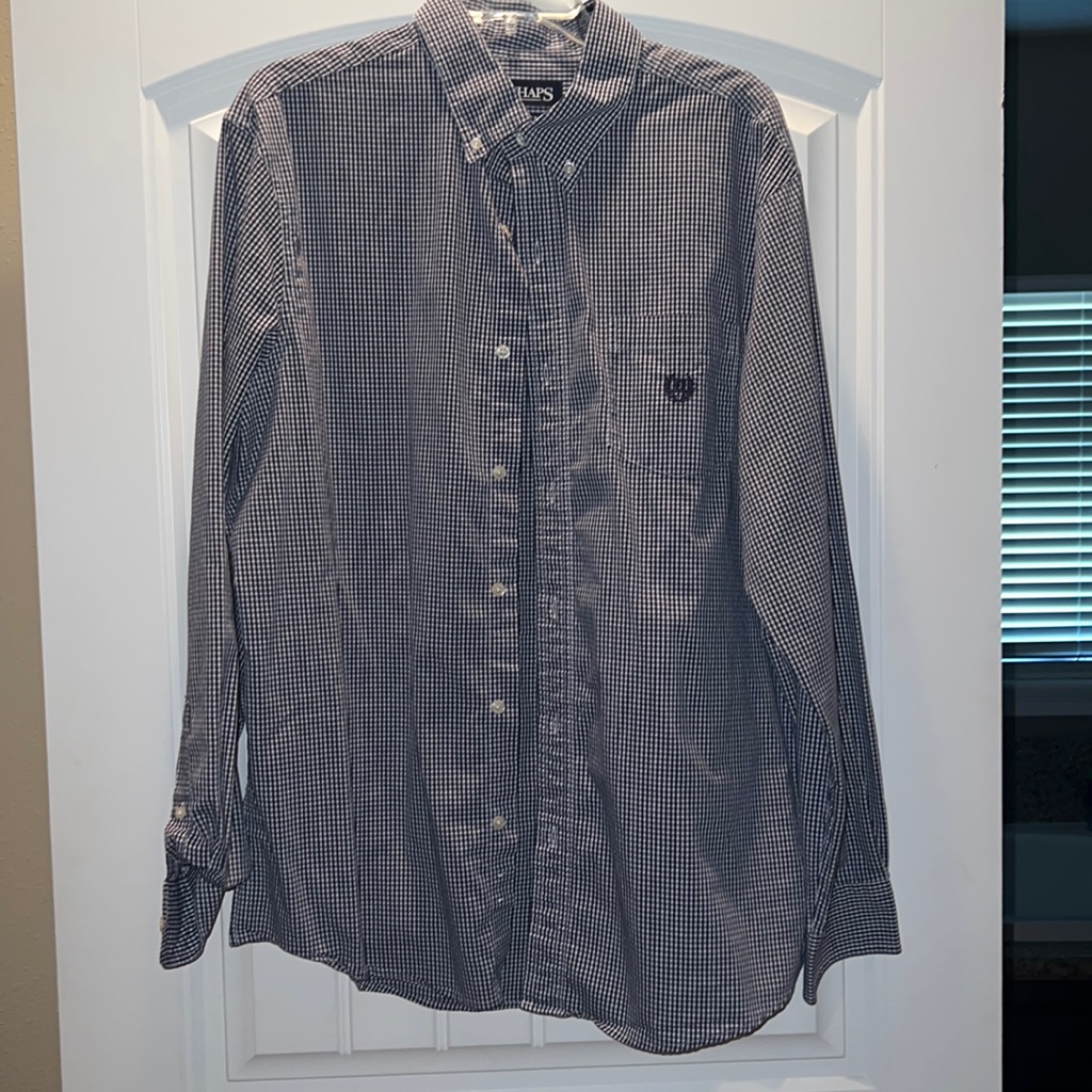 Navy/White Button Down